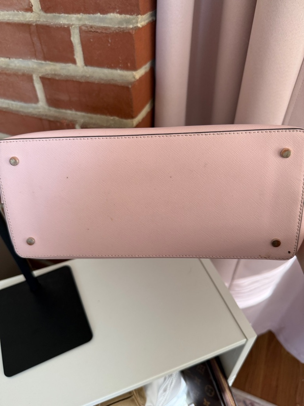 kate spade Pink Saffiano Dome Satchel with Silver Hardware - Picture 6 of 6
